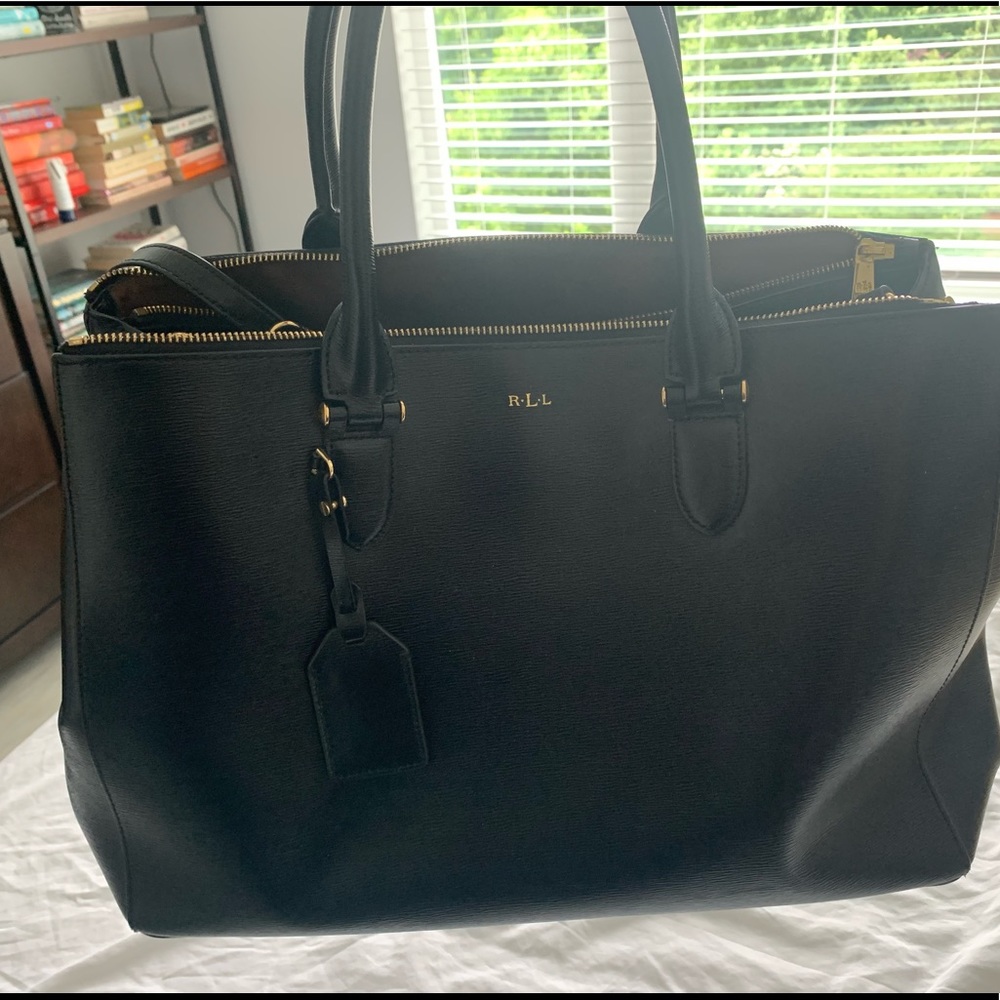 Ralph Lauren black structured purse